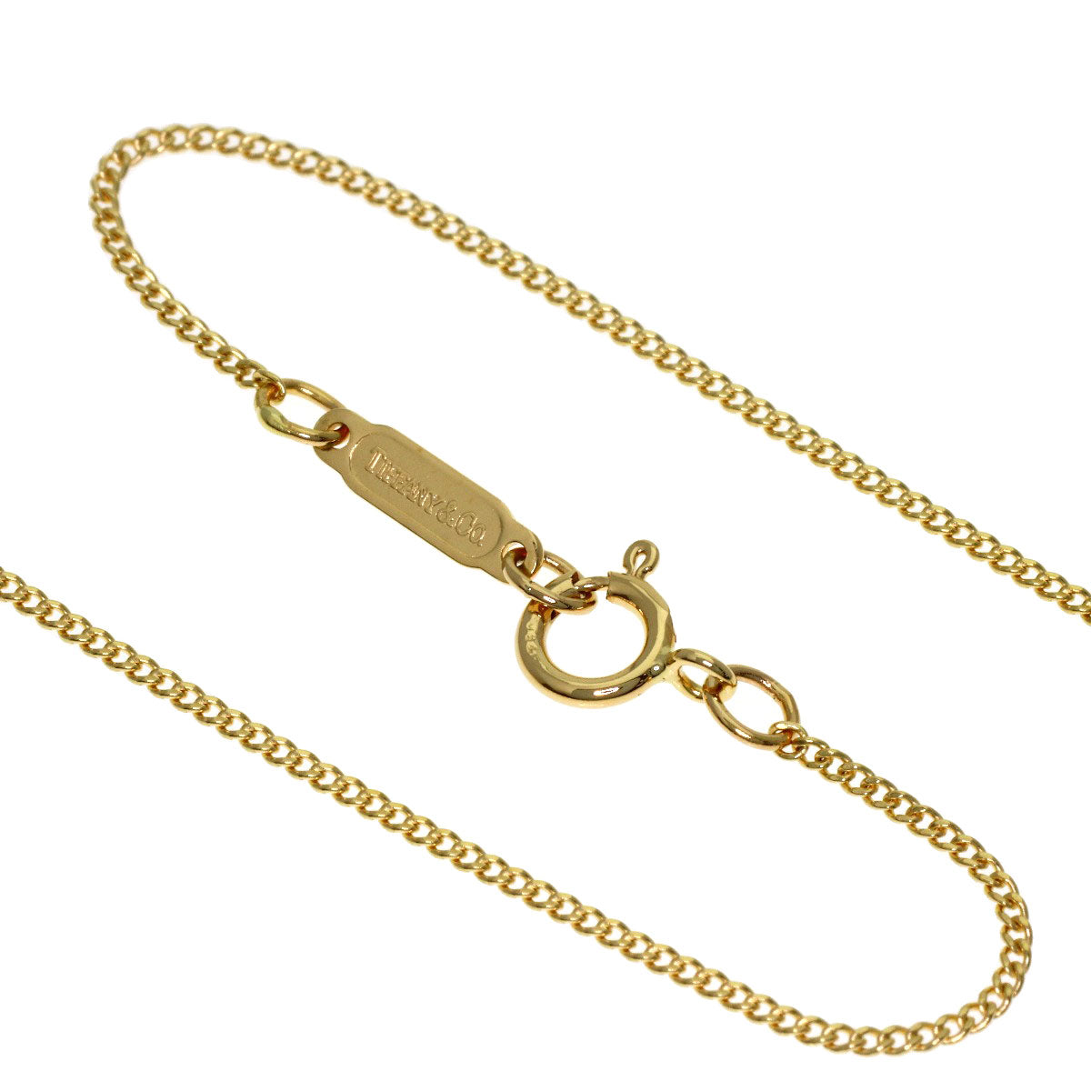 TIFFANY&Co. Leaf heart Necklace K18 Yellow Gold Ladies [Used]