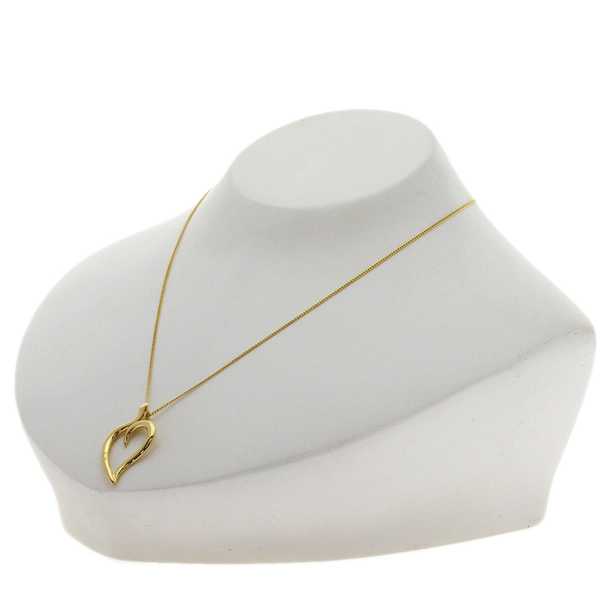 TIFFANY&Co. Leaf heart Necklace K18 Yellow Gold Ladies [Used]