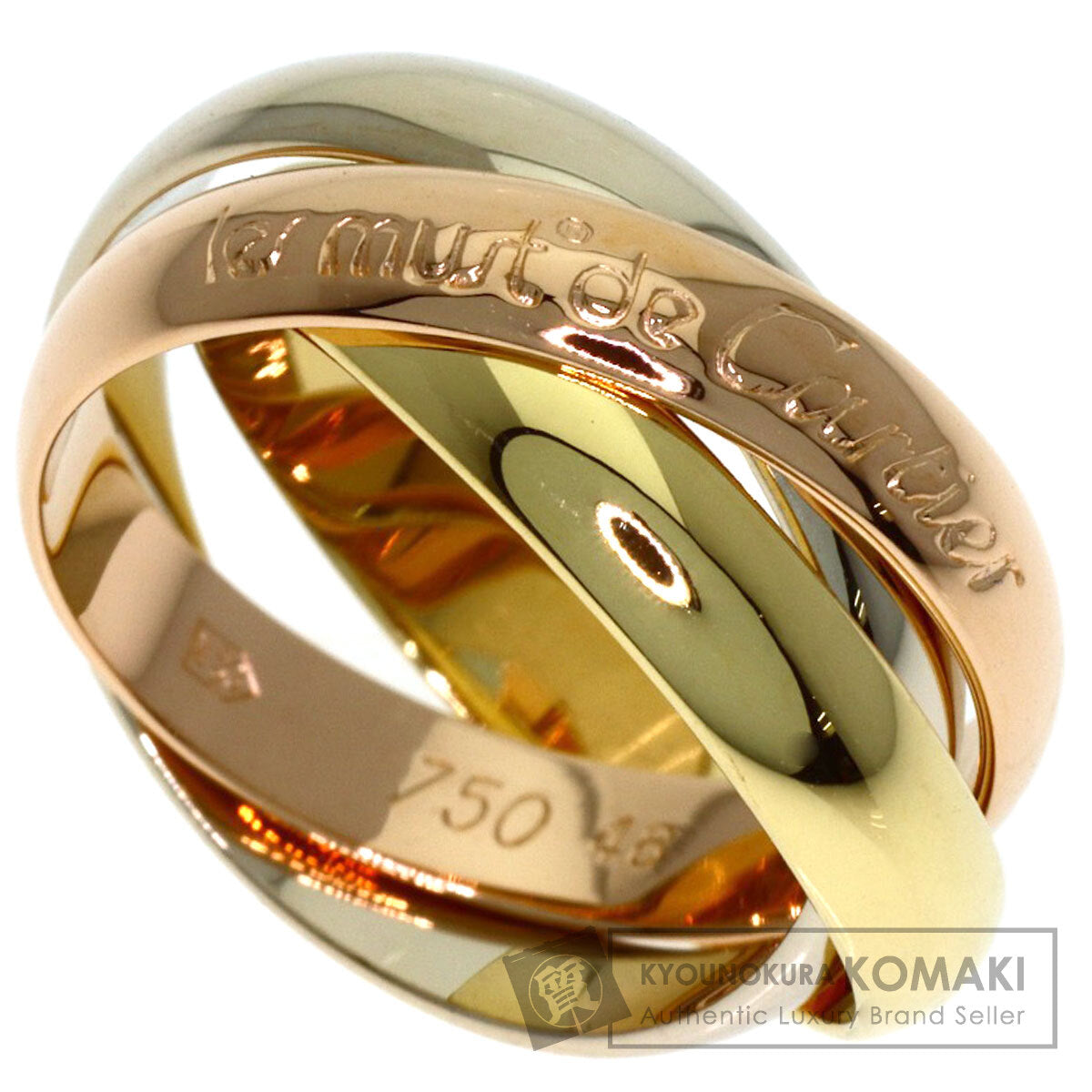 CARTIER Trinity#48 Ring K18 Yellow Gold 18K Pink GoldLadies [Used]