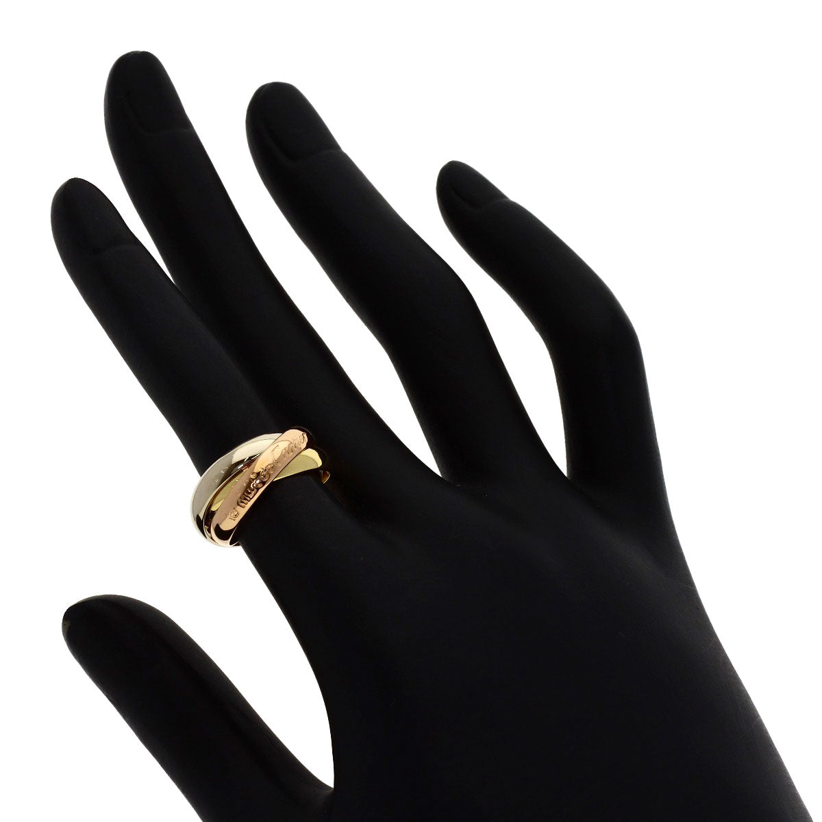 CARTIER Trinity#48 Ring K18 Yellow Gold 18K Pink GoldLadies [Used]