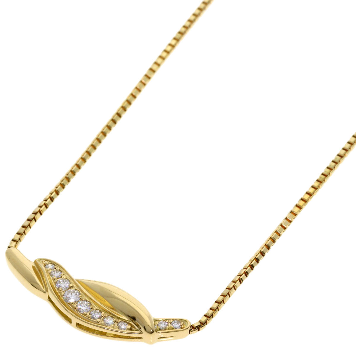 POLA Diamond Necklace K18 Yellow Gold Ladies [Used]