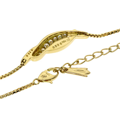 POLA Diamond Necklace K18 Yellow Gold Ladies [Used]