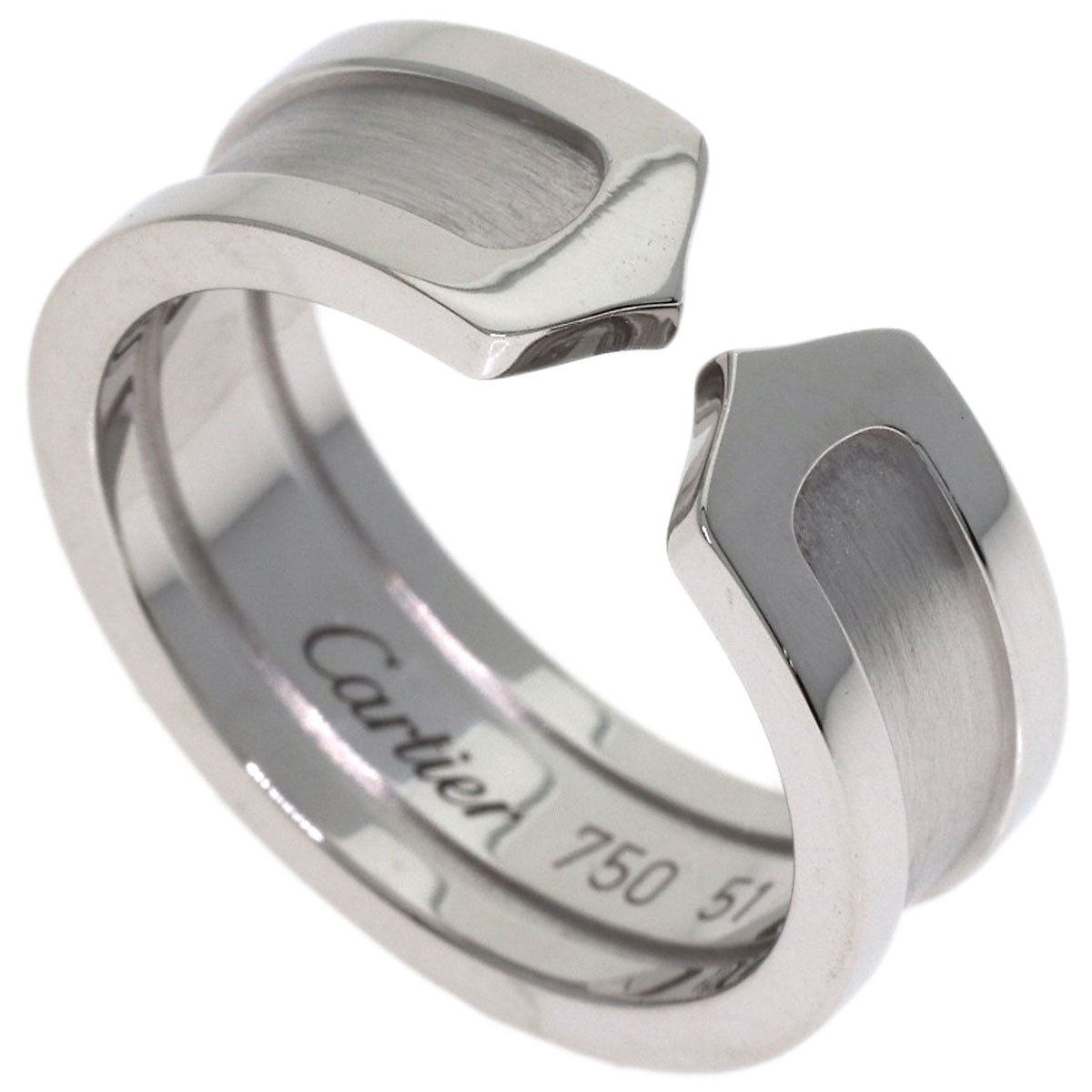 CARTIER C2 #51 Ring K18 White Gold Ladies [Used]