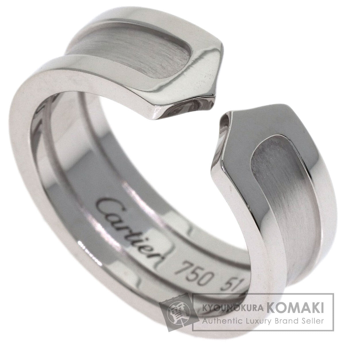 CARTIER C2 #51 Ring K18 White Gold Ladies [Used]