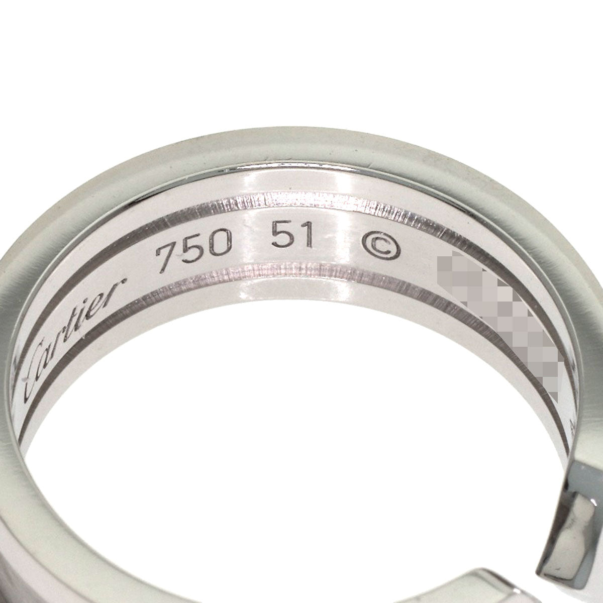 CARTIER C2 #51 Ring K18 White Gold Ladies [Used]
