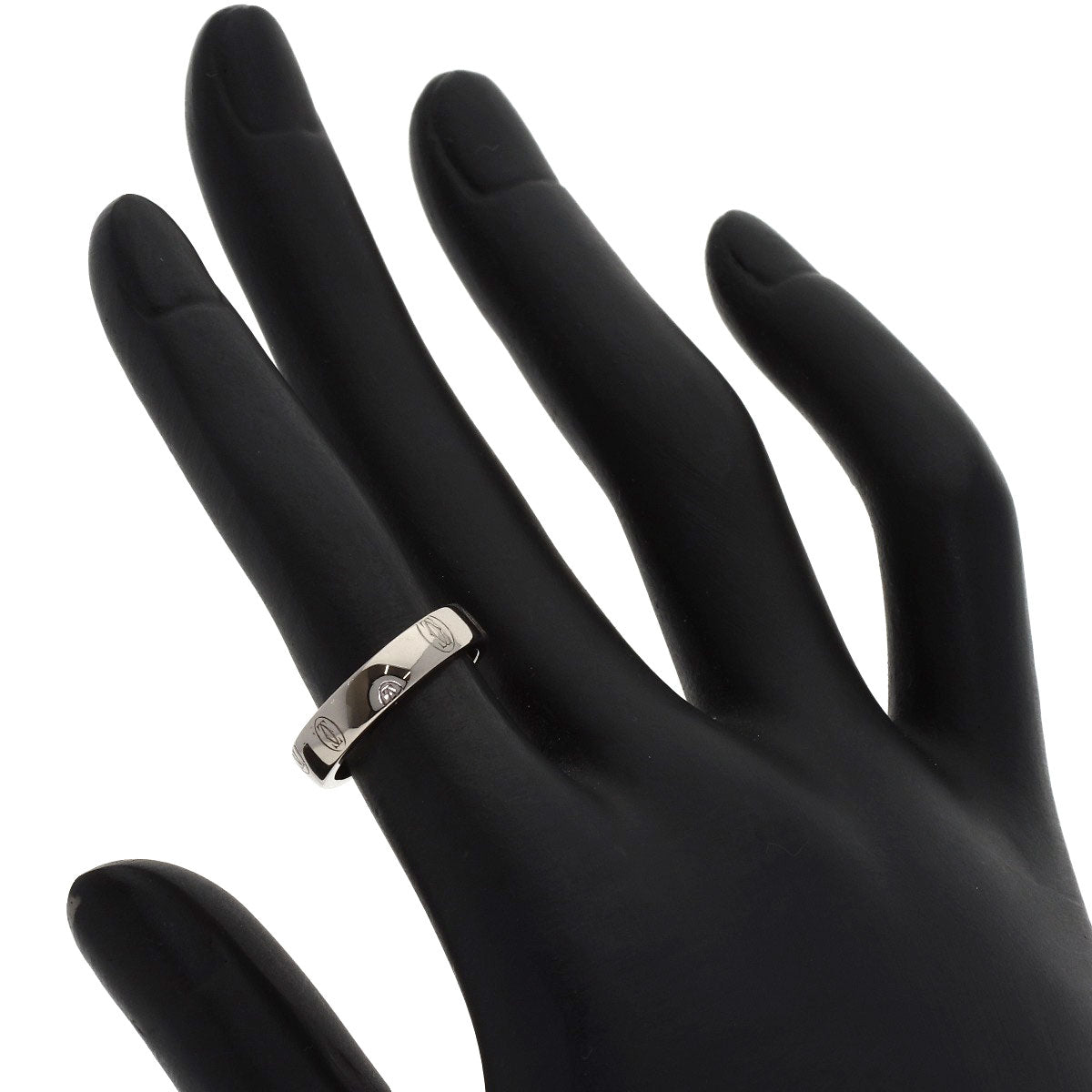 CARTIER Happy Birthday #48 Ring K18 White Gold Ladies [Used]