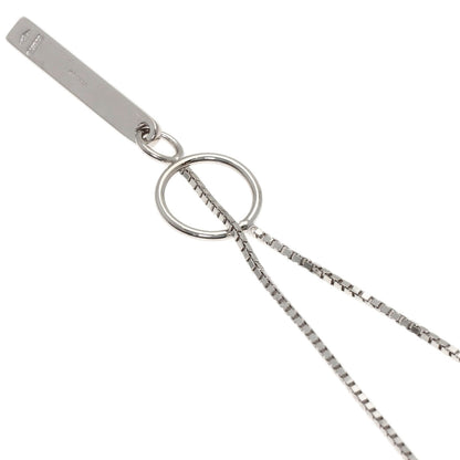 GUCCI lariat Necklace K18 White Gold Ladies [Used]