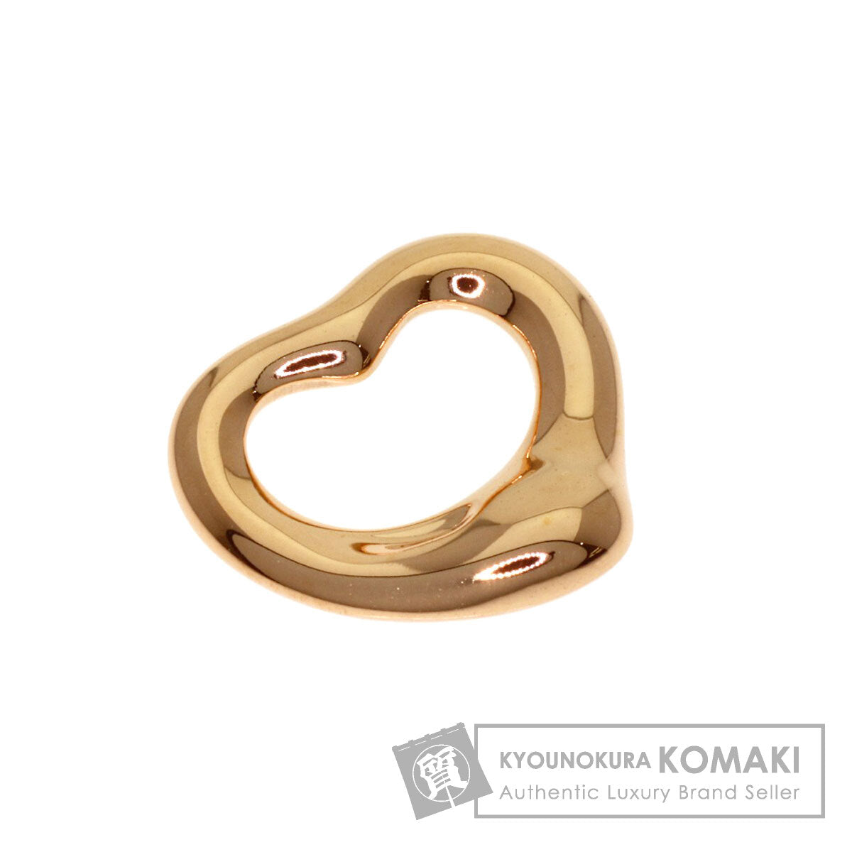 TIFFANY&Co. Open heart Pendant top K18 Pink Gold Ladies [Used]