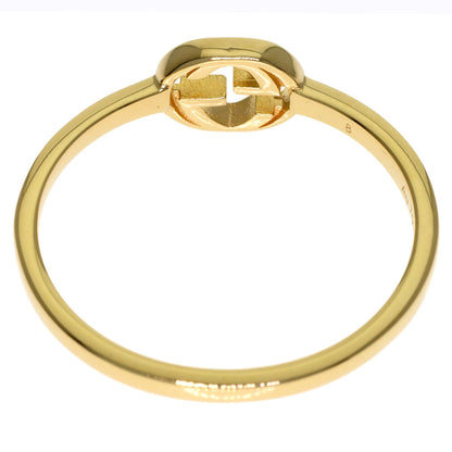 GUCCI Interlocking paving #8 Ring K18 Yellow Gold Ladies [Used]
