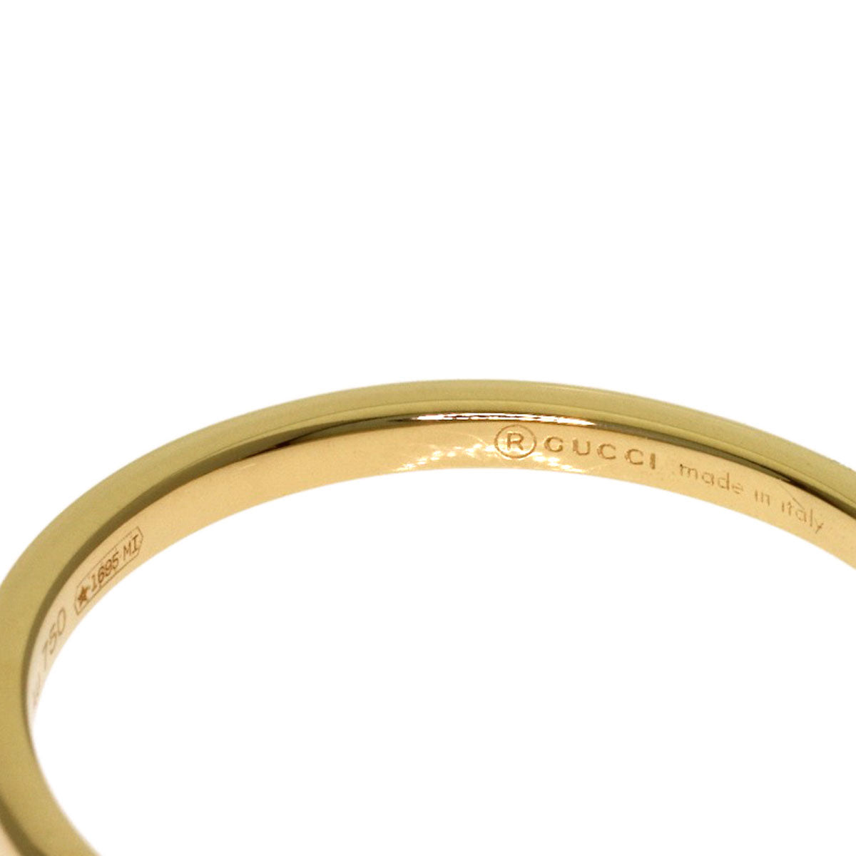 GUCCI Interlocking paving #8 Ring K18 Yellow Gold Ladies [Used]