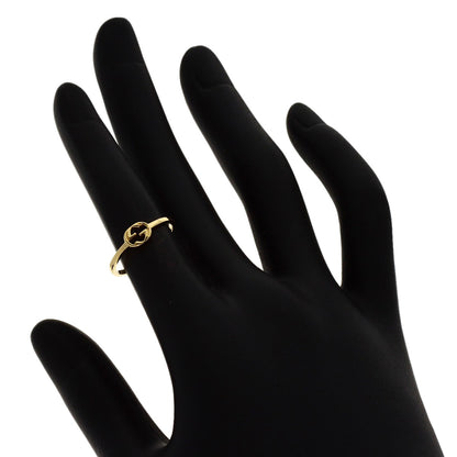 GUCCI Interlocking paving #8 Ring K18 Yellow Gold Ladies [Used]