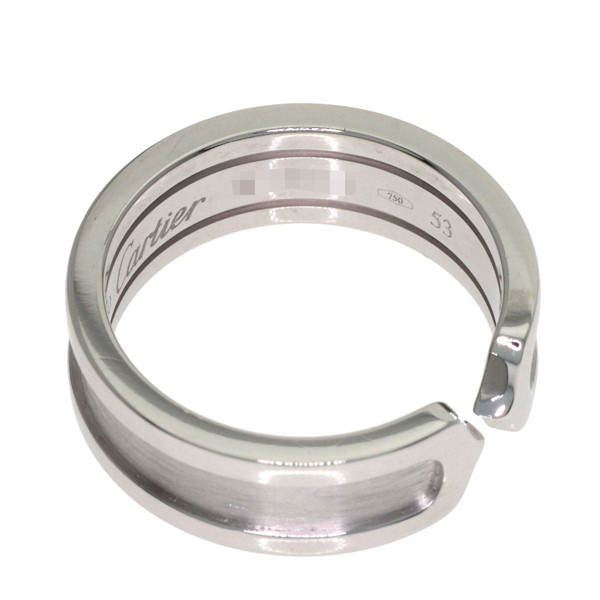 CARTIER C2 #53 Ring K18 White Gold Ladies [Used]