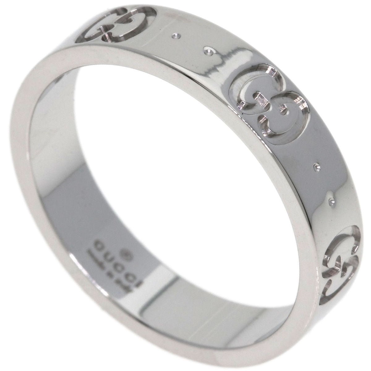 GUCCI Icon # 11 Ring K18 White Gold Ladies [Used]