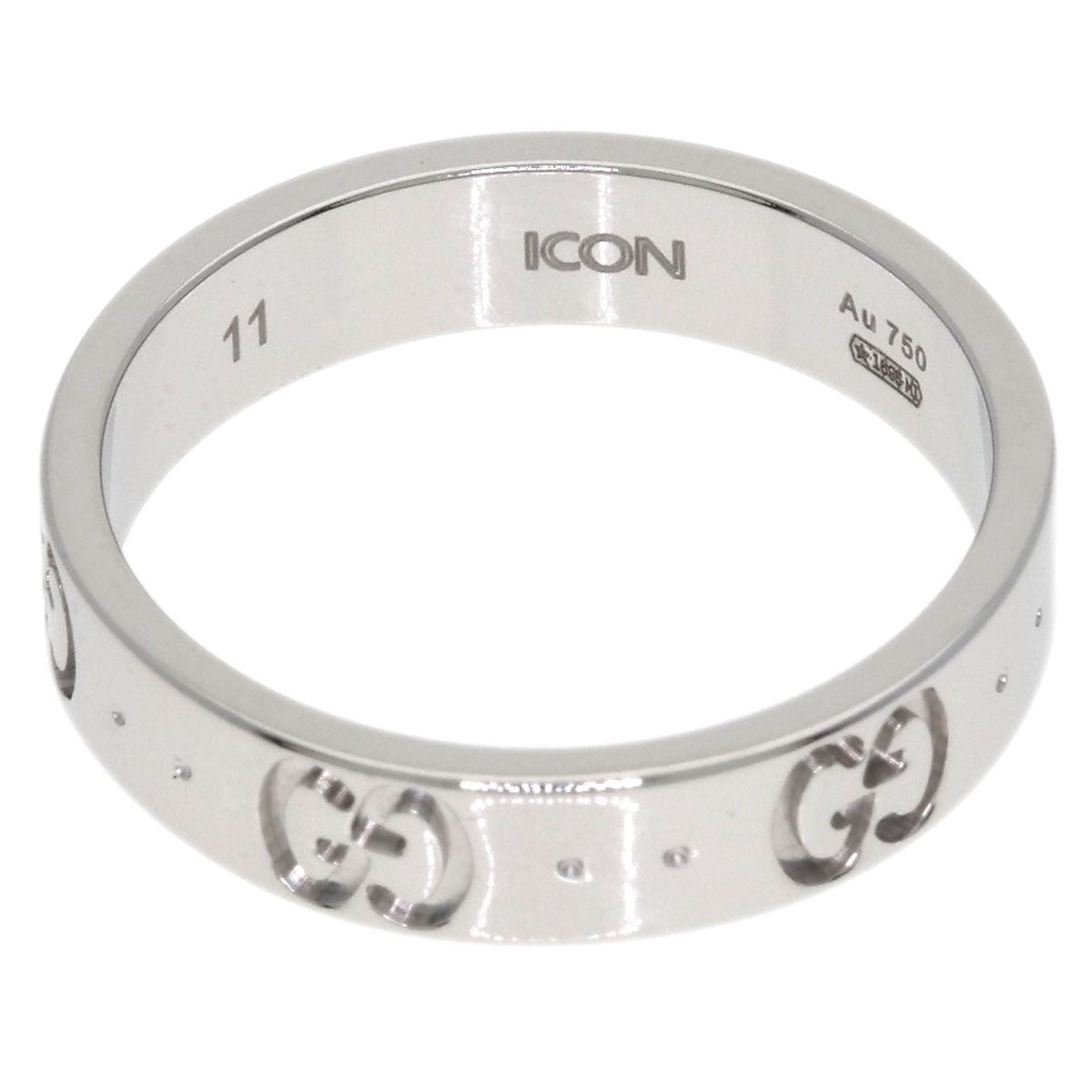 GUCCI Icon # 11 Ring K18 White Gold Ladies [Used]