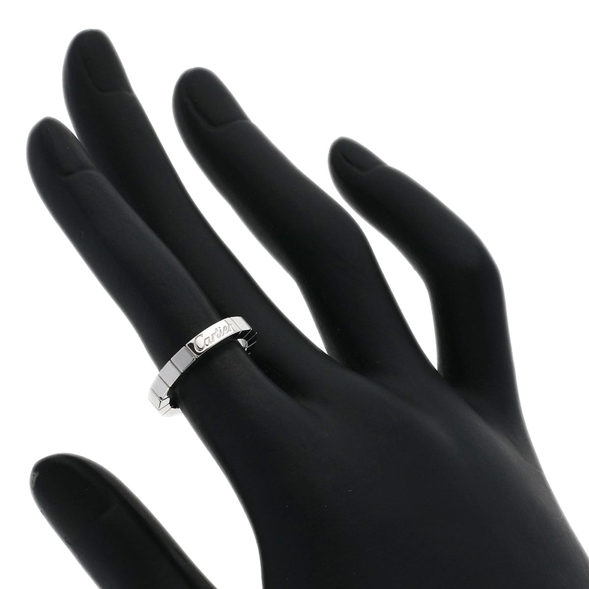 CARTIER Laniere # 48 Ring K18 White Gold Ladies [Used]