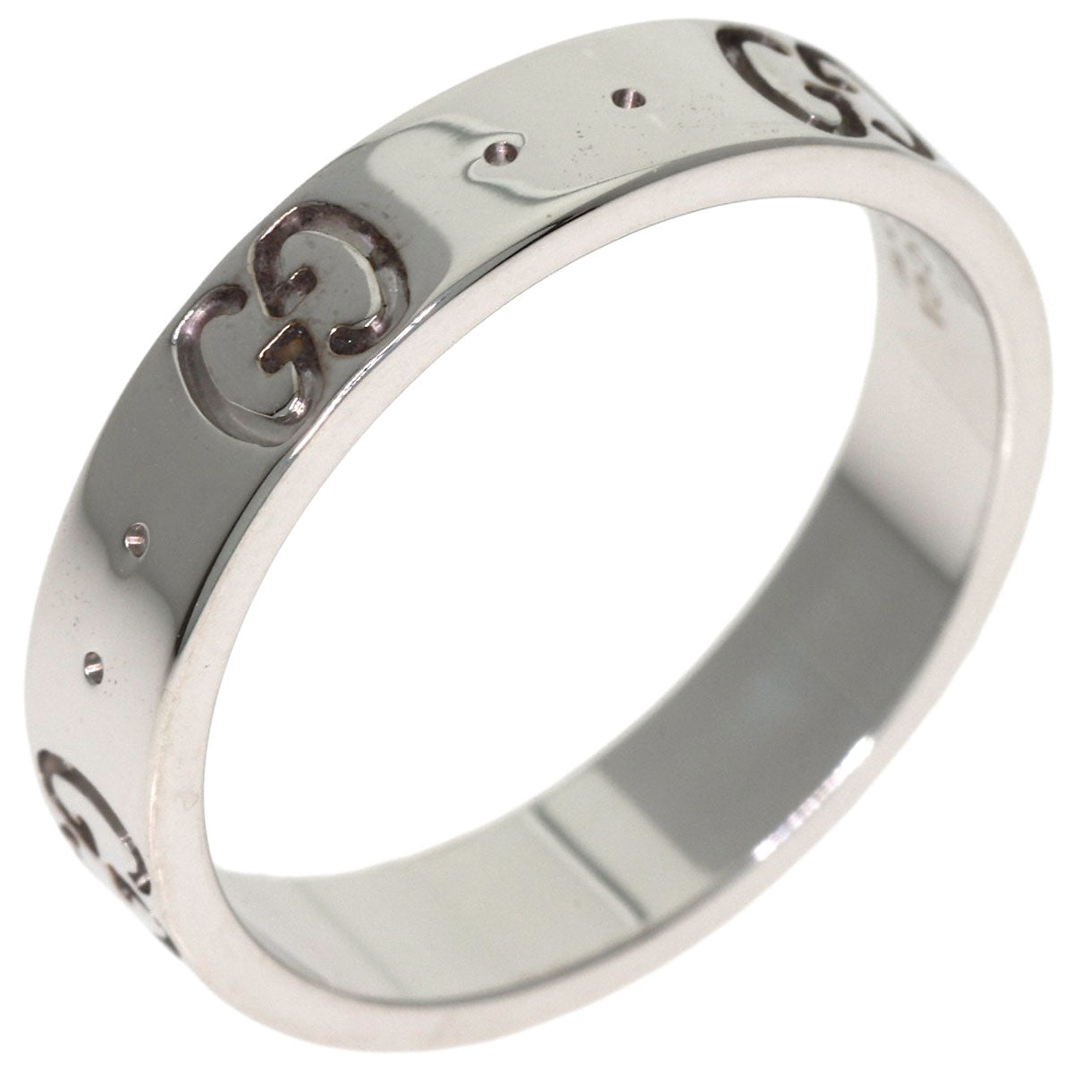 GUCCI Icon # 9 Ring K18 White Gold Ladies [Used]