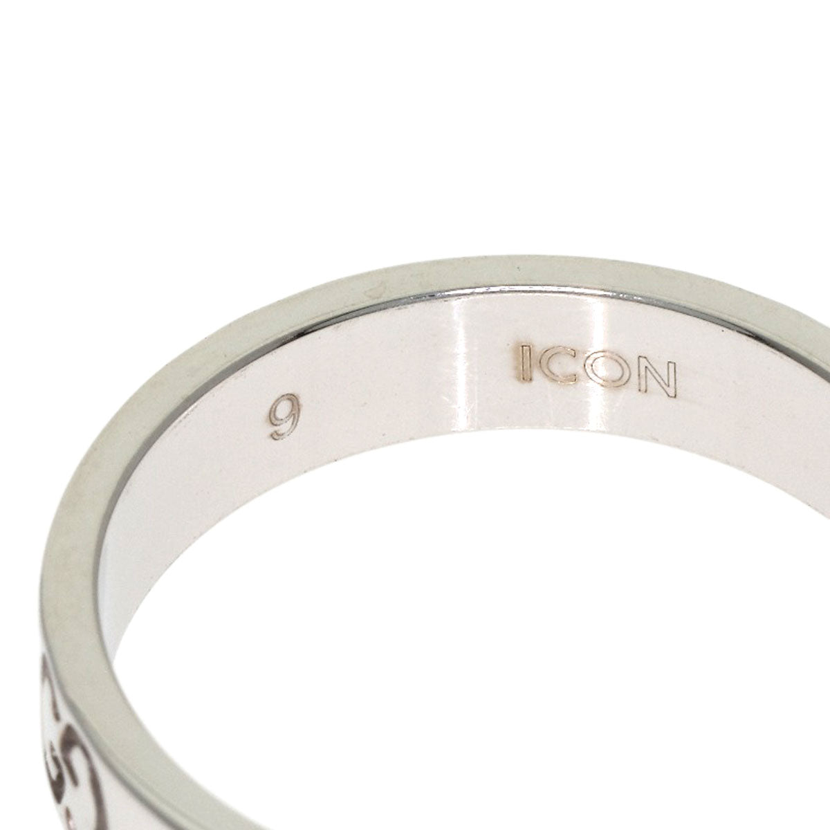 GUCCI Icon # 9 Ring K18 White Gold Ladies [Used]