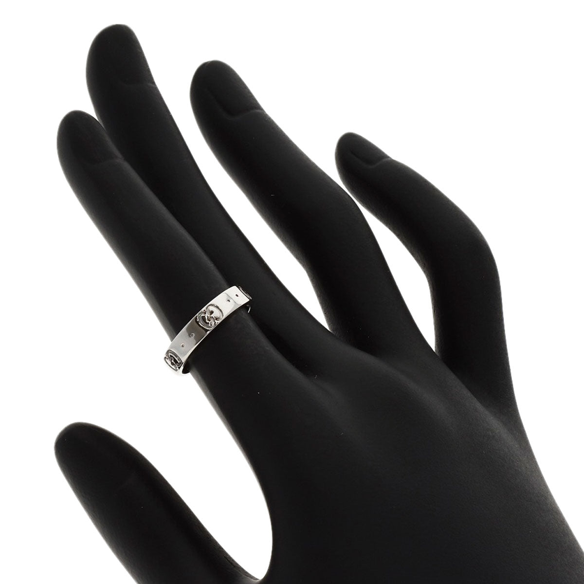 GUCCI Icon # 9 Ring K18 White Gold Ladies [Used]