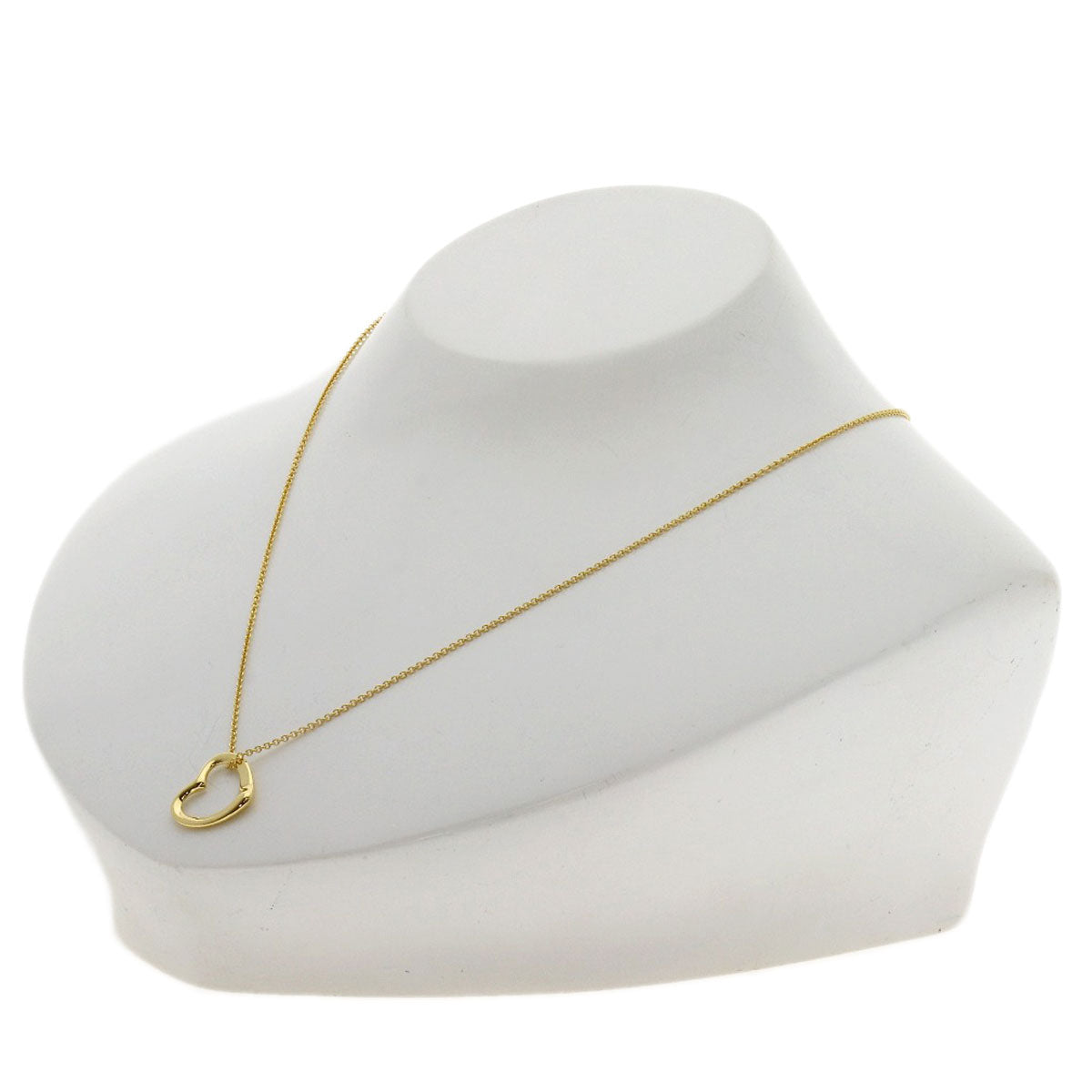 TIFFANY&Co. Open heart Necklace K18 Yellow Gold Ladies [Used]