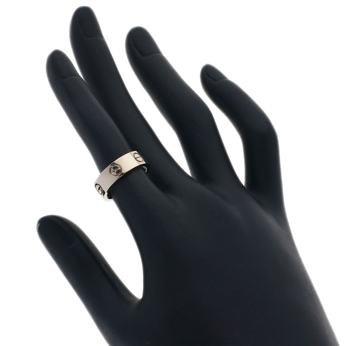 CARTIER love ring #49 Ring K18 White Gold Ladies [Used]