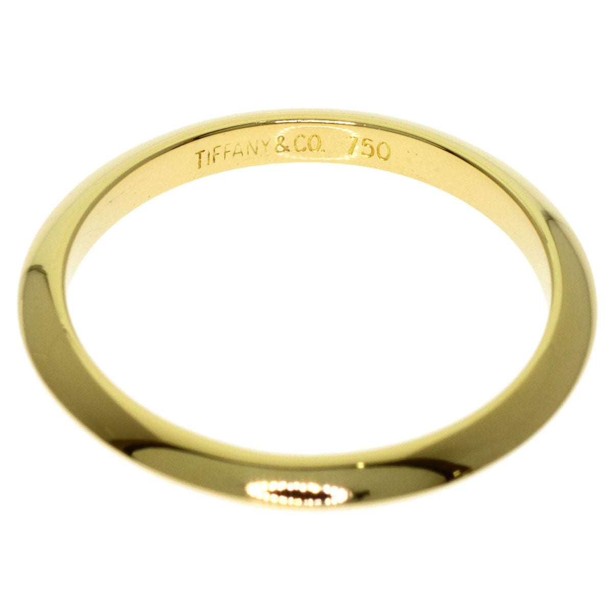 TIFFANY&Co. Knife edge Ring K18 Yellow Gold Ladies [Used]