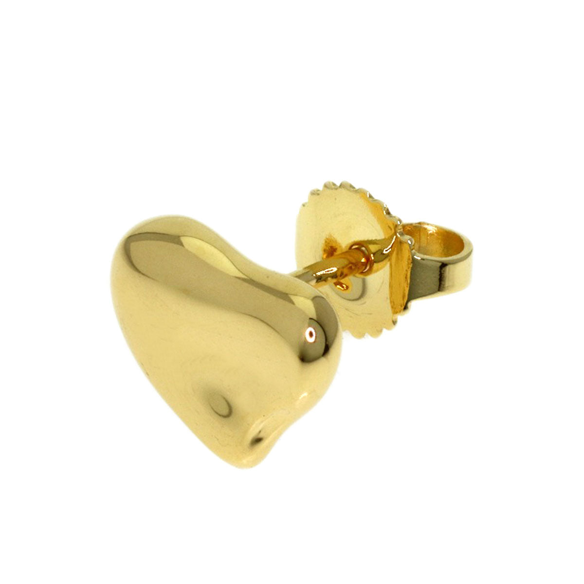 TIFFANY&Co. Full Heart (one side only) earring K18 Yellow Gold Ladies [Used]