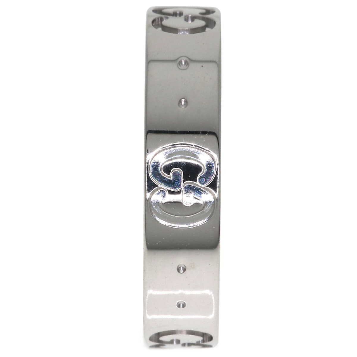 GUCCI Icon # 9 Ring K18 White Gold Ladies [Used]