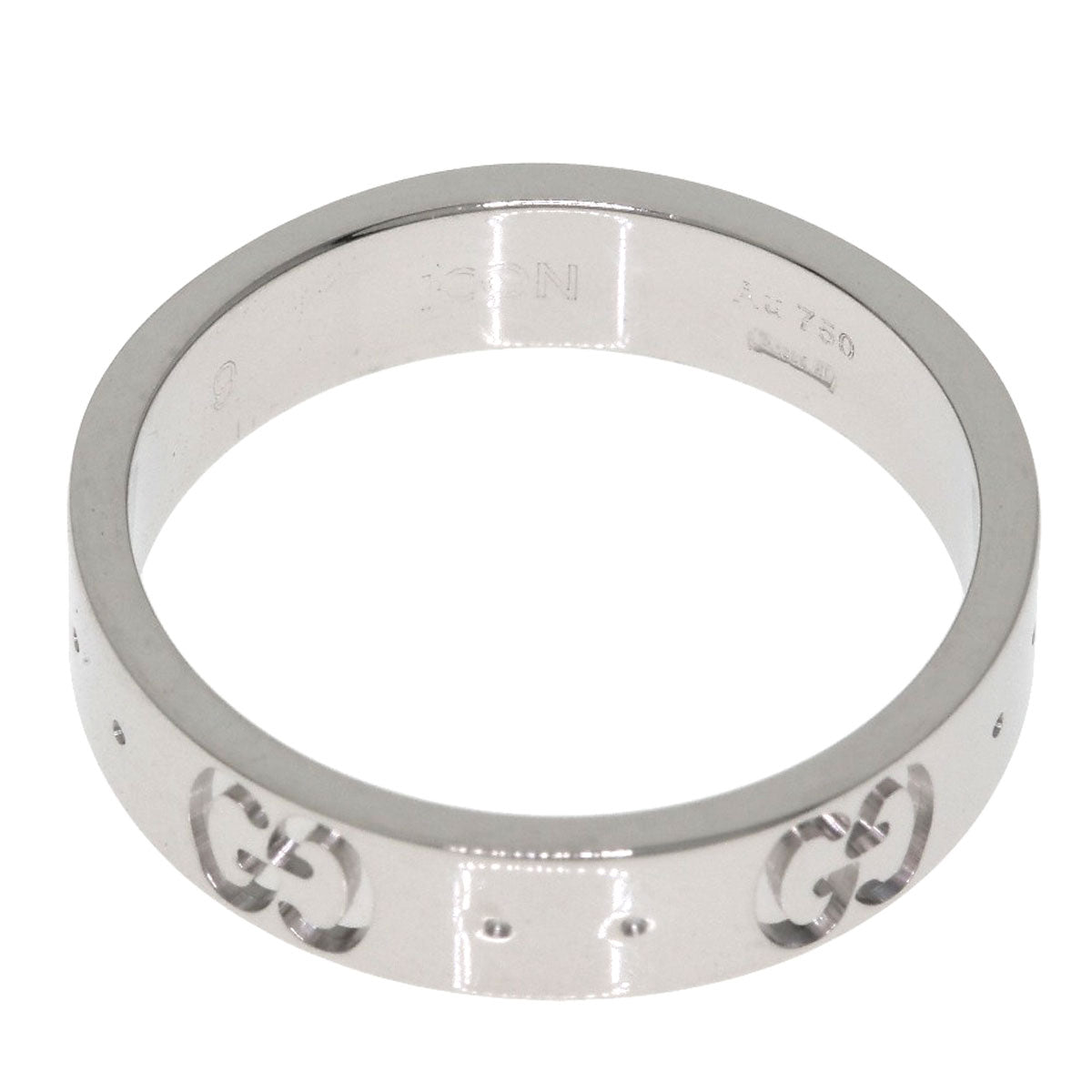 GUCCI Icon # 9 Ring K18 White Gold Ladies [Used]