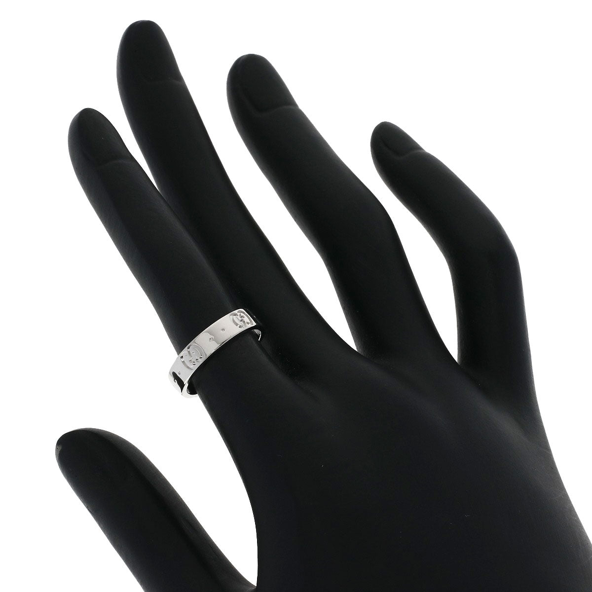 GUCCI Icon # 9 Ring K18 White Gold Ladies [Used]