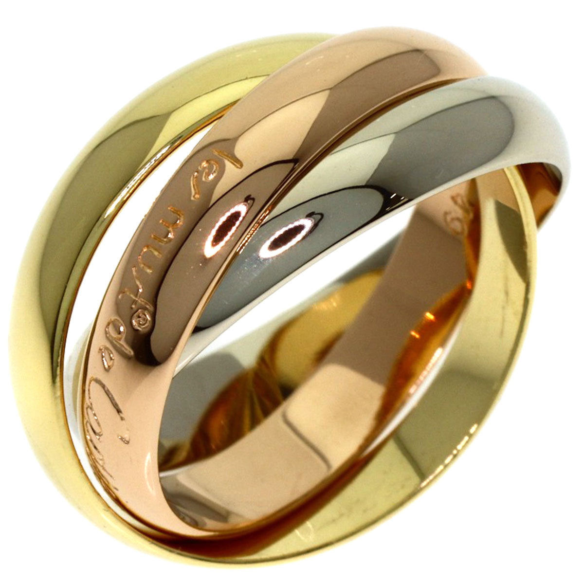 CARTIER Trinity #49 Ring K18 Yellow Gold 18K Pink GoldLadies [Used]