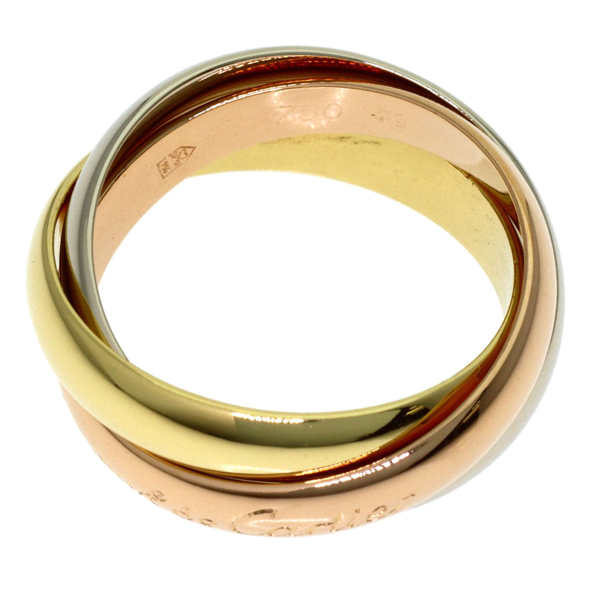 CARTIER Trinity #49 Ring K18 Yellow Gold 18K Pink GoldLadies [Used]