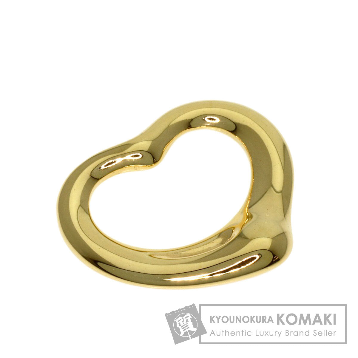 TIFFANY&Co. Open heart Pendant top K18 Yellow Gold Ladies [Used]