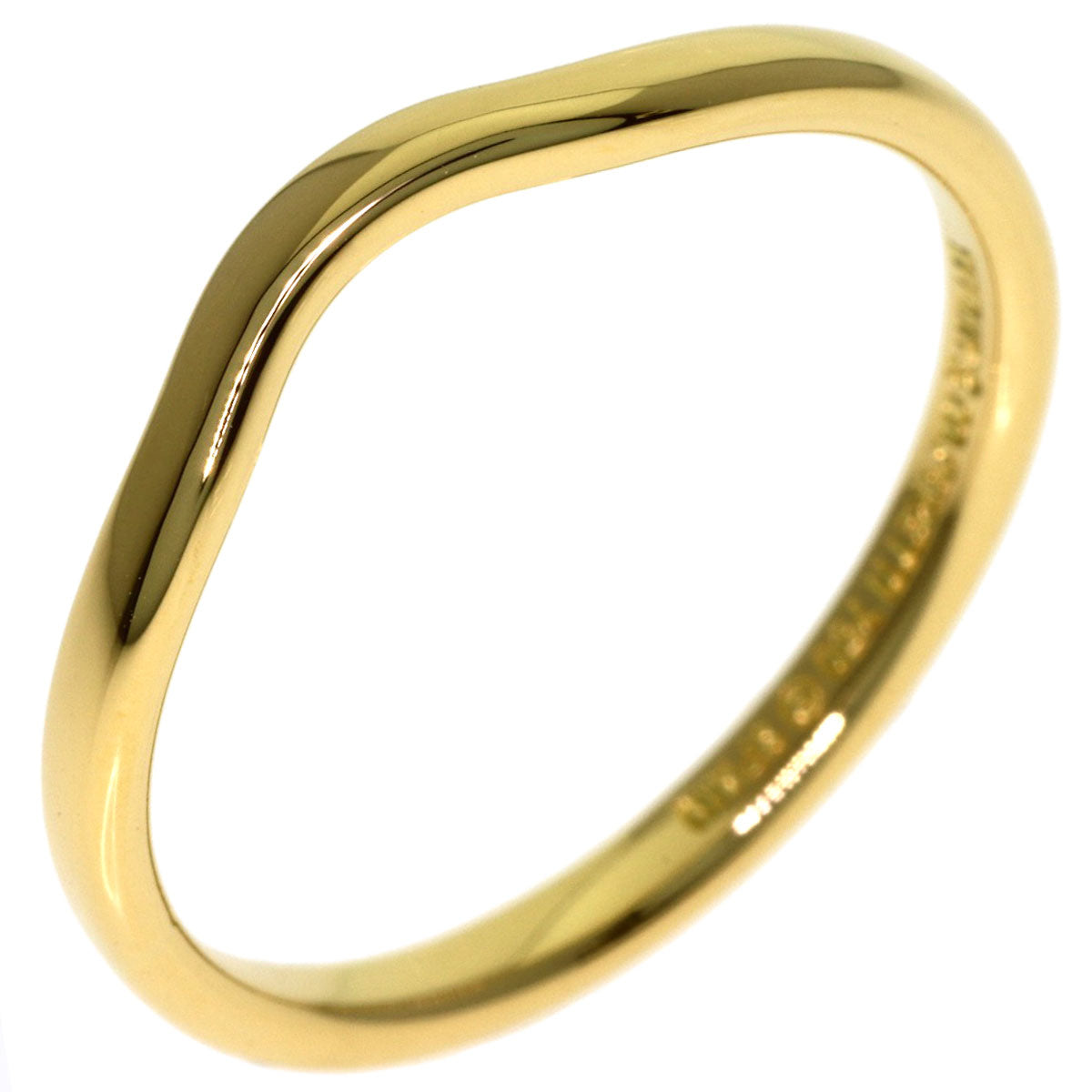 TIFFANY&Co. Curved band Ring K18 Yellow Gold Ladies [Used]
