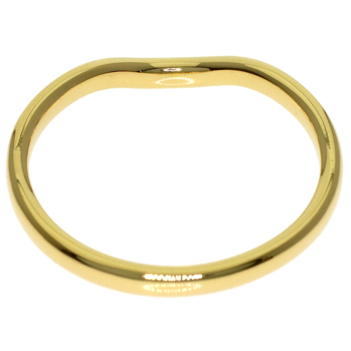 TIFFANY&Co. Curved band Ring K18 Yellow Gold Ladies [Used]