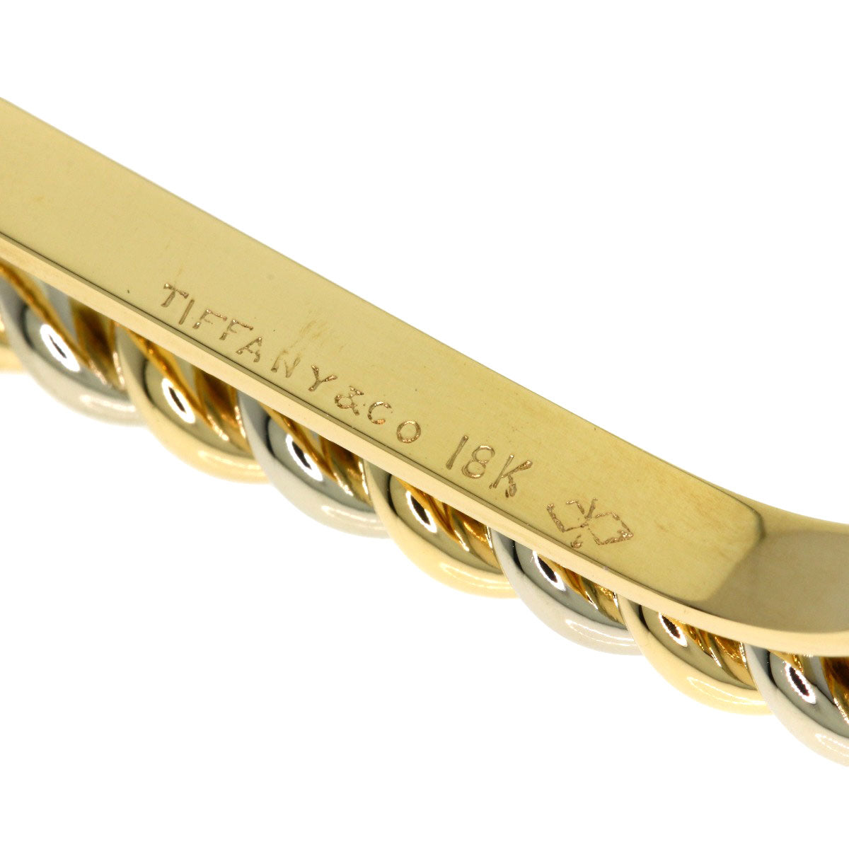 TIFFANY&Co. Twist Tie pin K18 Yellow Gold K18 White Goldmens [Used]