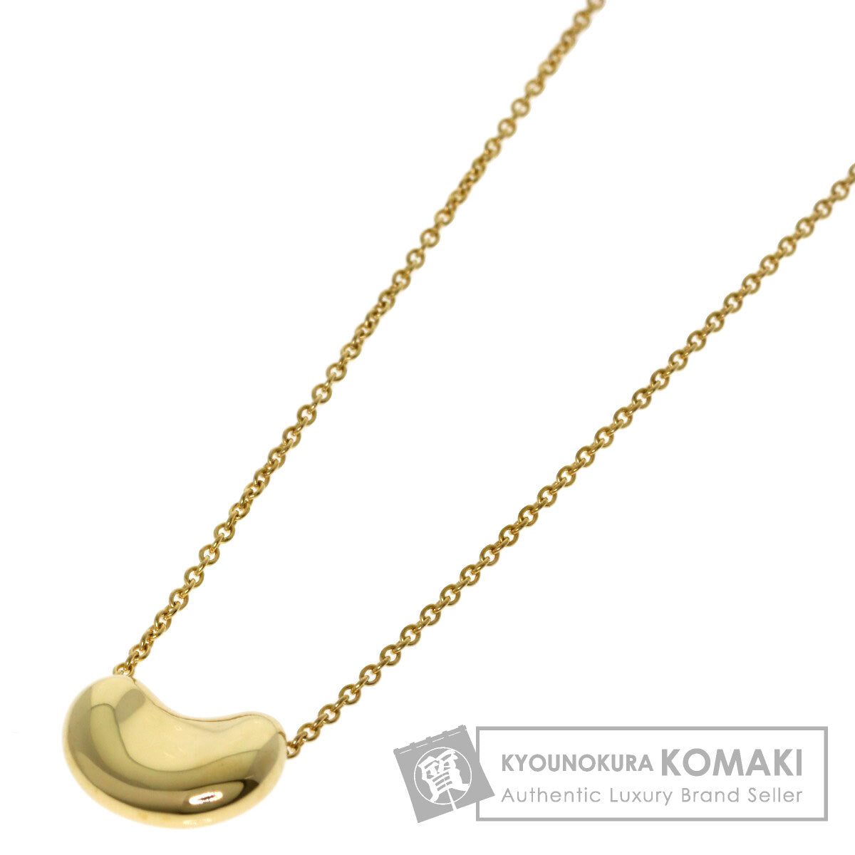 TIFFANY&Co. Bean Necklace K18 Yellow Gold Ladies [Used]