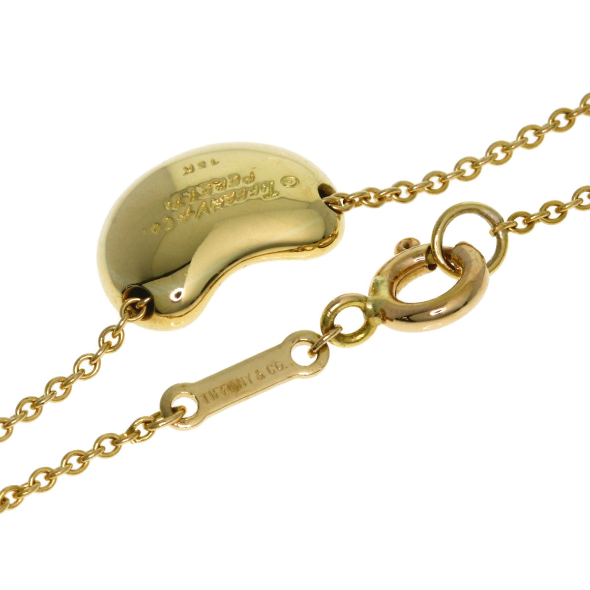 TIFFANY&Co. Bean Necklace K18 Yellow Gold Ladies [Used]