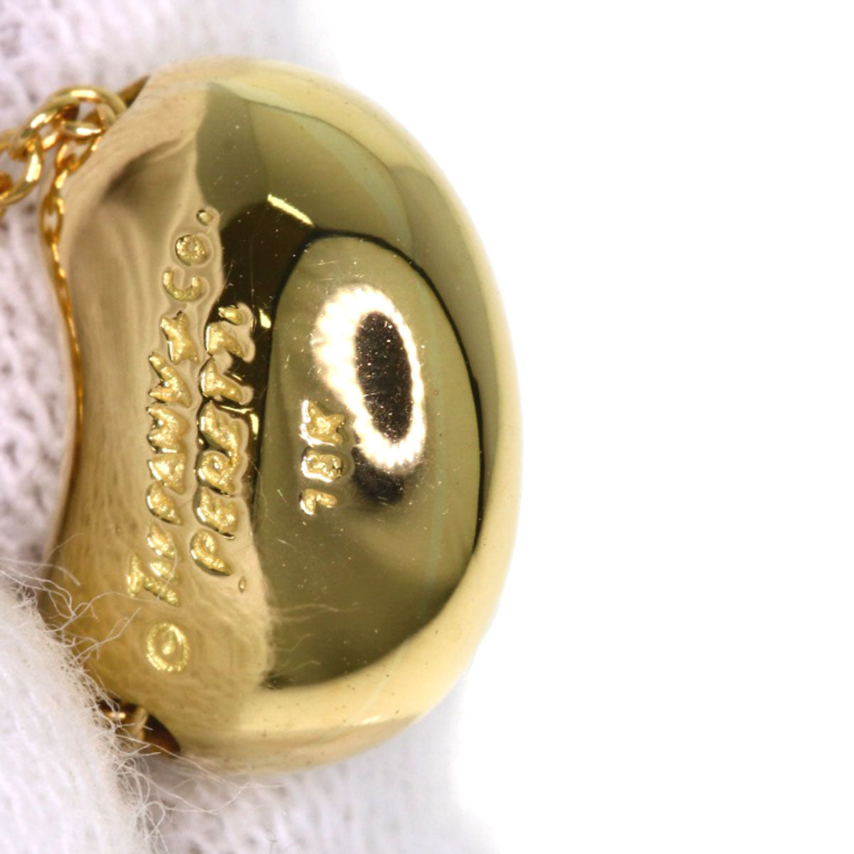 TIFFANY&Co. Bean Necklace K18 Yellow Gold Ladies [Used]