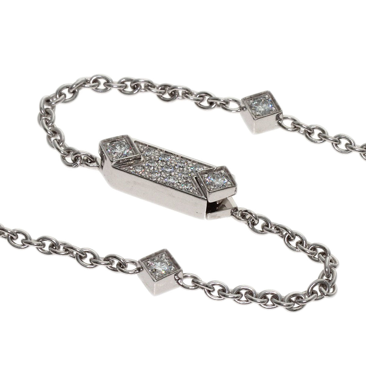 LOUIS VUITTON Dentelle Diamond Necklace K18 White Gold Ladies [Used]