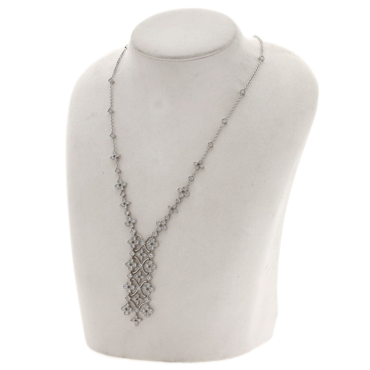 LOUIS VUITTON Dentelle Diamond Necklace K18 White Gold Ladies [Used]