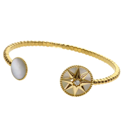 Dior Rose de Vent Shell Diamond Bracelet K18 Yellow Gold Ladies [Used]