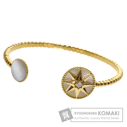 Dior Rose de Vent Shell Diamond Bracelet K18 Yellow Gold Ladies [Used]