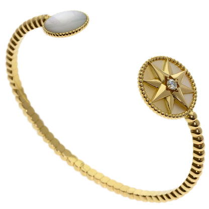 Dior Rose de Vent Shell Diamond Bracelet K18 Yellow Gold Ladies [Used]