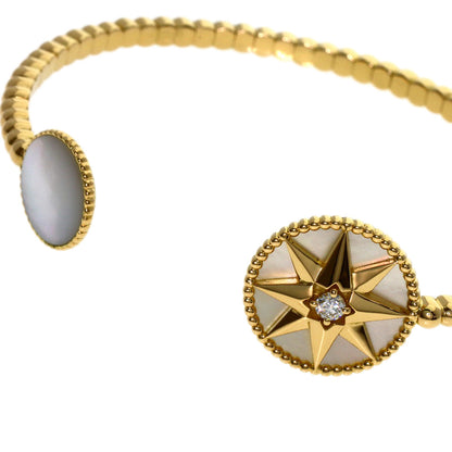 Dior Rose de Vent Shell Diamond Bracelet K18 Yellow Gold Ladies [Used]