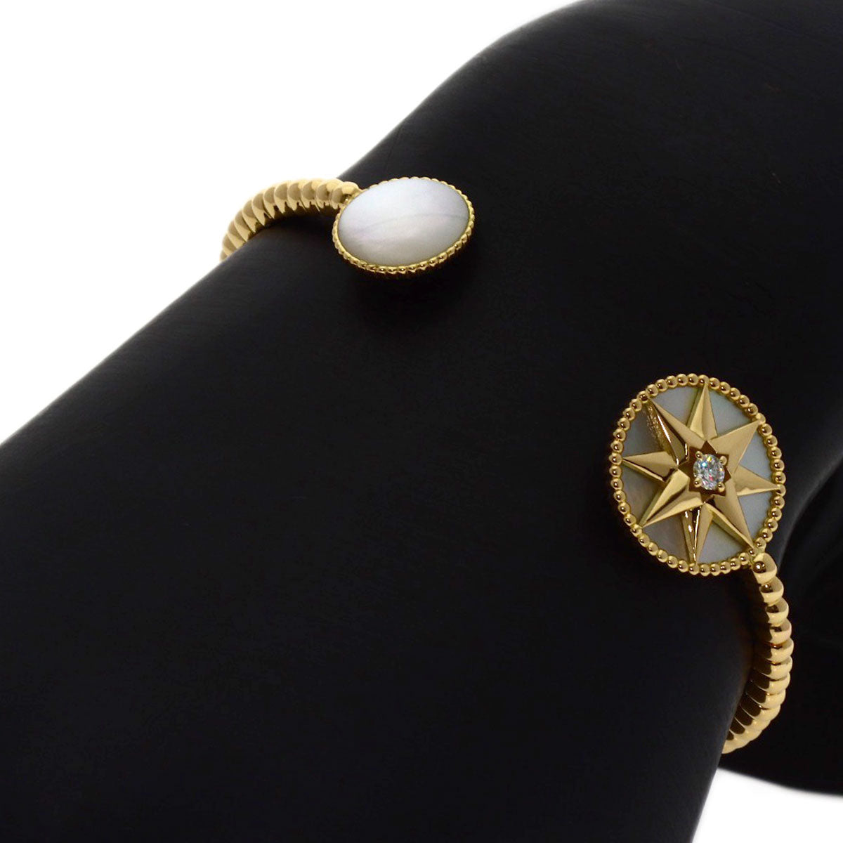 Dior Rose de Vent Shell Diamond Bracelet K18 Yellow Gold Ladies [Used]
