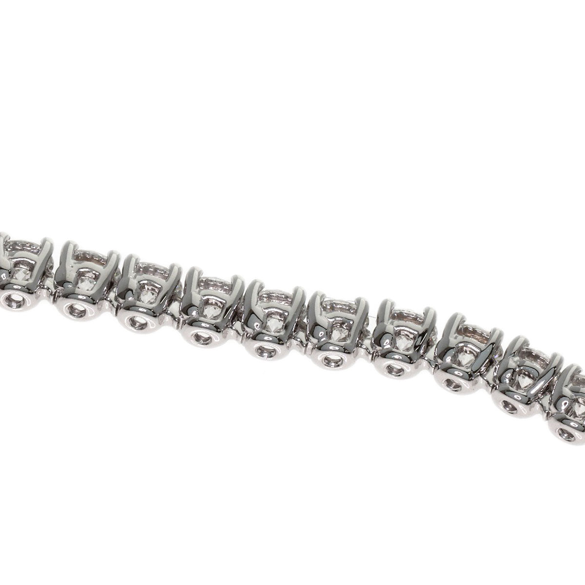 GRAFF Round Diamond Slim Bracelet K18 White Gold Ladies [Used]