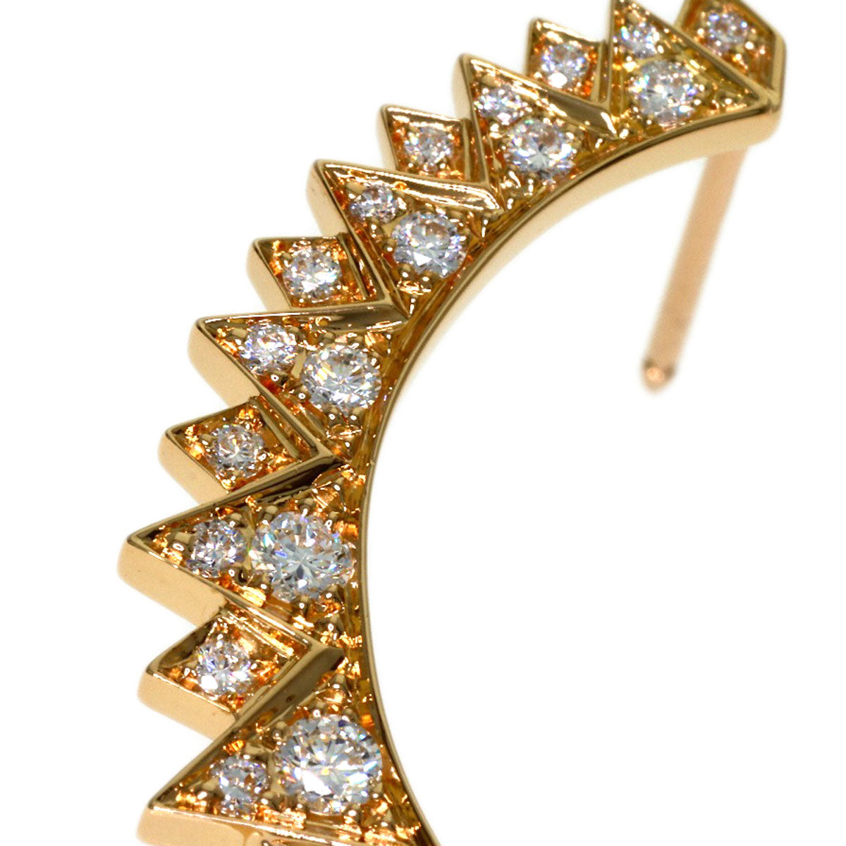 PIAGET Sunlight Diamond earring K18 Pink Gold Ladies [Used]
