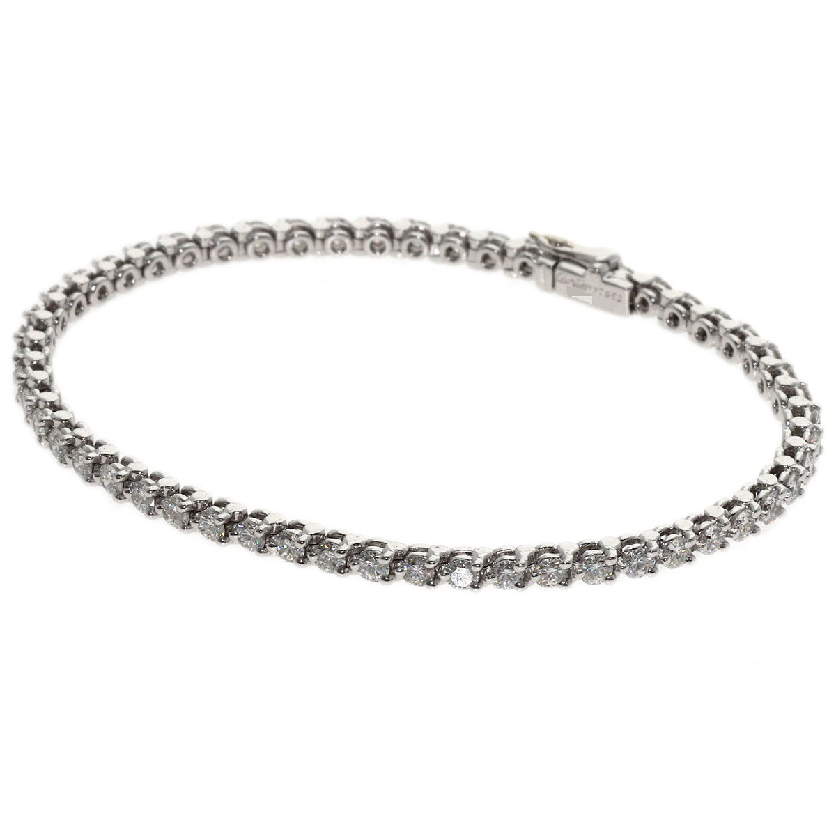 CARTIER Tennis Diamond Bracelet Platinum PT950 Ladies [Used]