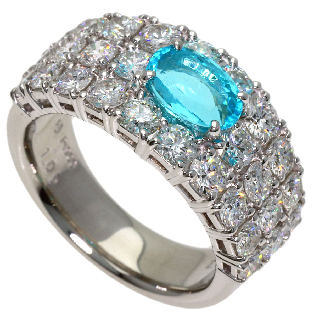 TASAKI Paraiba tourmaline Diamond Ring Platinum PT900 Ladies [Used]