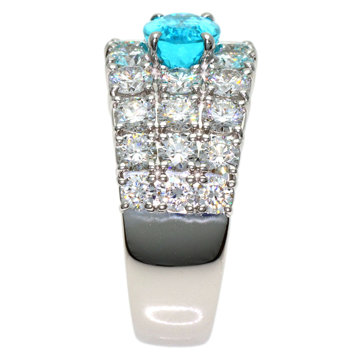 TASAKI Paraiba tourmaline Diamond Ring Platinum PT900 Ladies [Used]